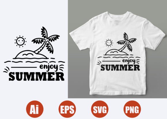Enjoy Summer SVG: Graphics for T-Shirt Designs