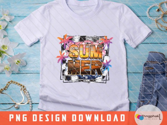 Hello Summer Design Graphics for T-Shirt Designs