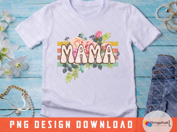 Retro Mama PNG Graphics for Summer T-Shirt Designs