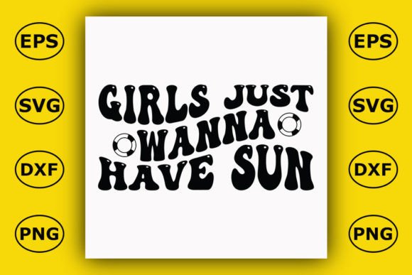 Retro Summer T-shirt Design: Girls Just Review