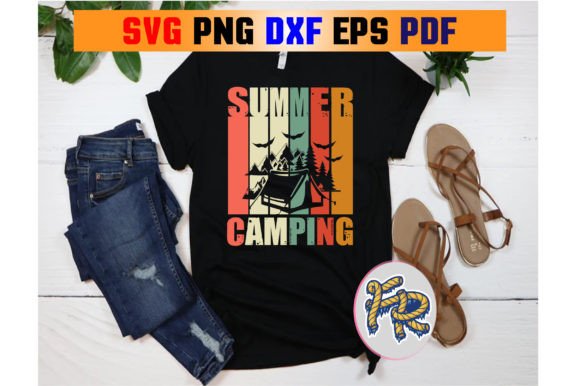 Summer Camping T-Shirt Design: Graphics for Publishers