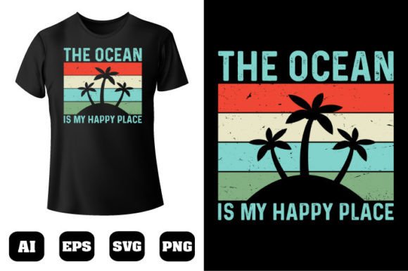 Summer Ocean Graphics for T-Shirt Designs & Crafts