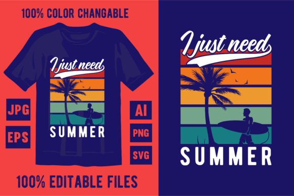 Summer Retro Vintage Cooler Graphics for T-Shirt Designs