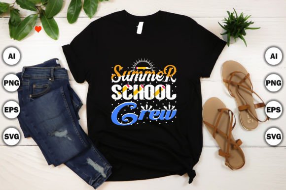 Summer School Crew Graphics for T-Shirt Designs