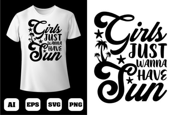 Summer Sun Girls Graphics for T-Shirt Designs