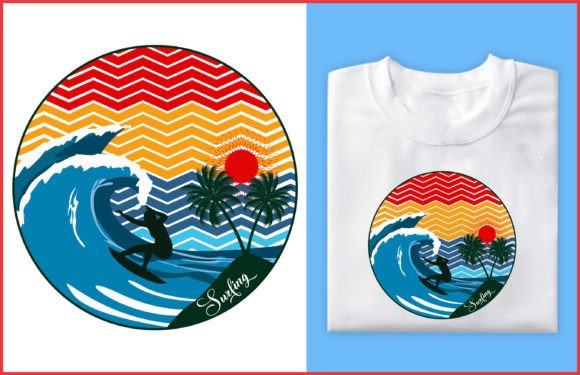 Summer Surfing Beach Vector T-shirt Review