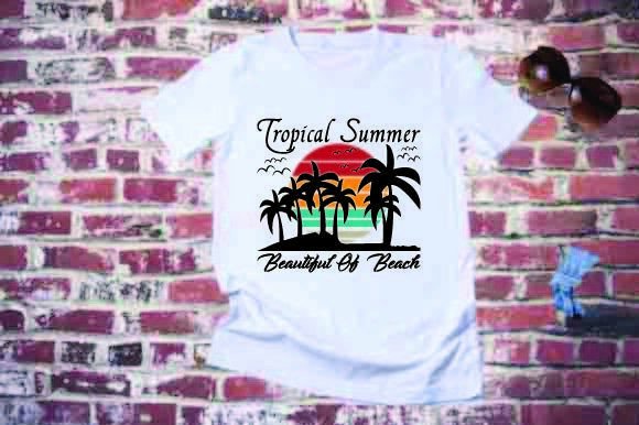 Summer T-Shirt Design Graphics for Tropical Crafts