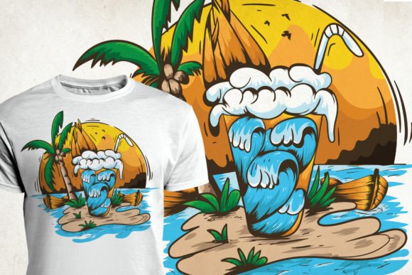 Summer T-Shirt Design Sublimation Graphics & Print Templates