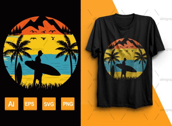 Summer Vacation Vintage T-Shirt Design Graphics Review